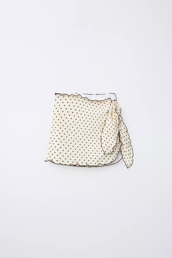 TEXTURED POLKA DOT SWIM PAREO | Zara US