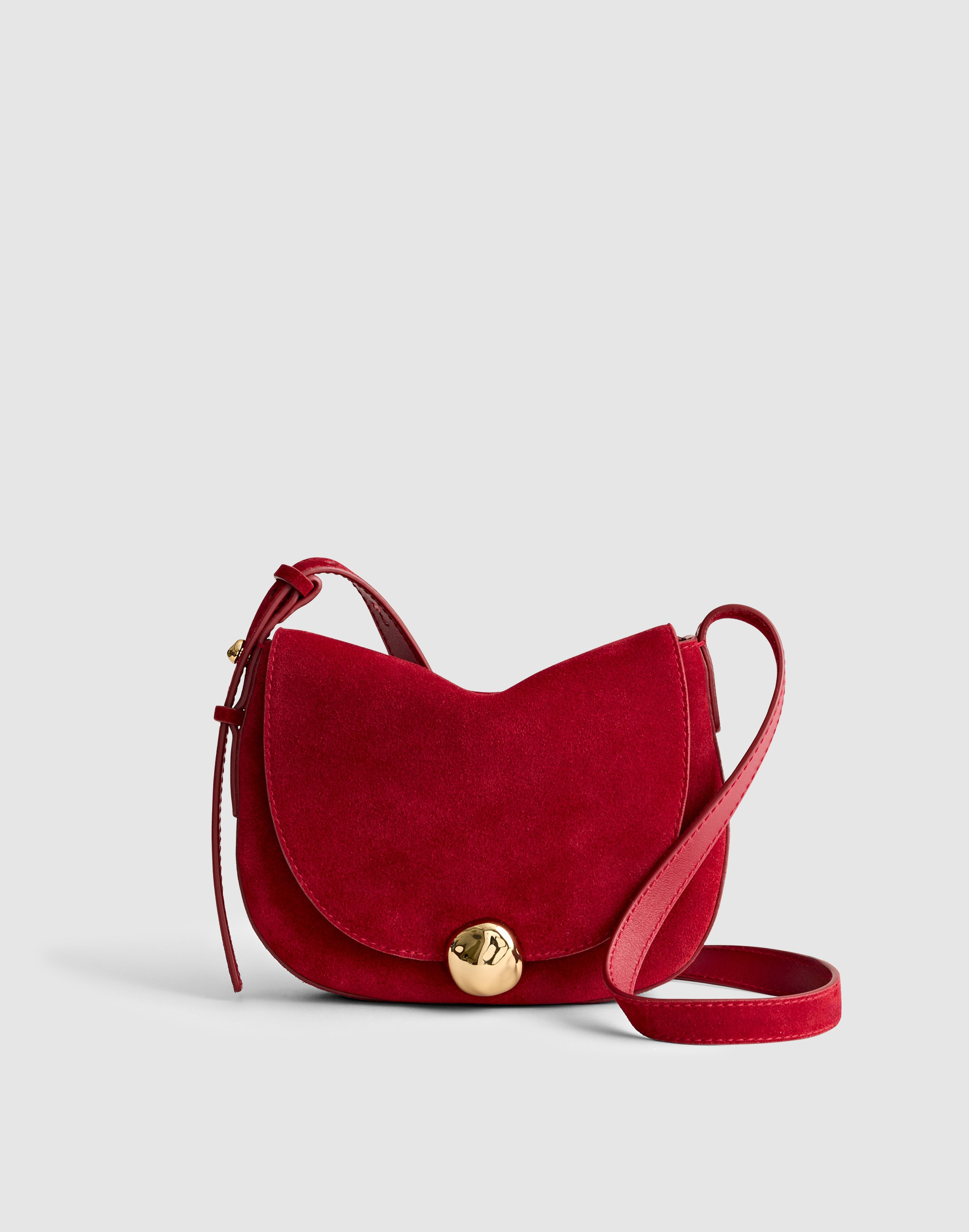 The Dakota Saddle Crossbody Bag in Suede | Madewell