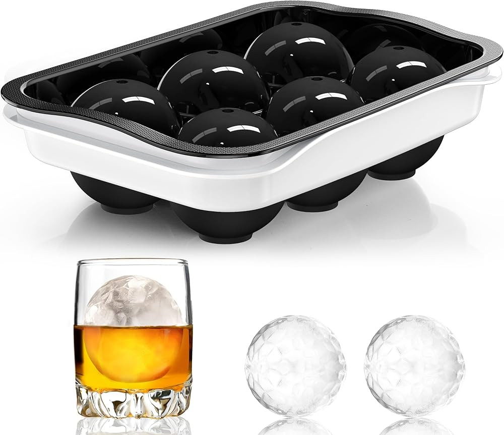 ICEXXP Whiskey Ice Ball Maker, [Fill without Funnel & Easy Release] 2.2'' Round Large Ice Cube Tr... | Amazon (US)