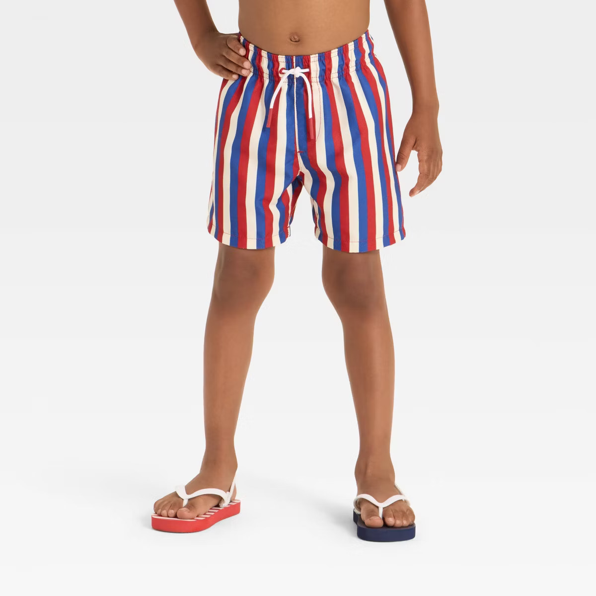 Toddler Boys' Striped Trunk - Cat & Jack™ Red/White/Blue | Target