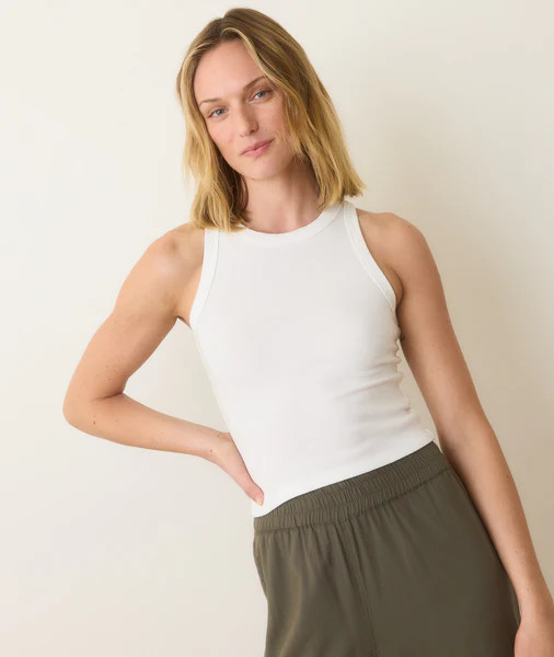 Lexi Rib Sun-In High Neck Crop Tank | Marine Layer