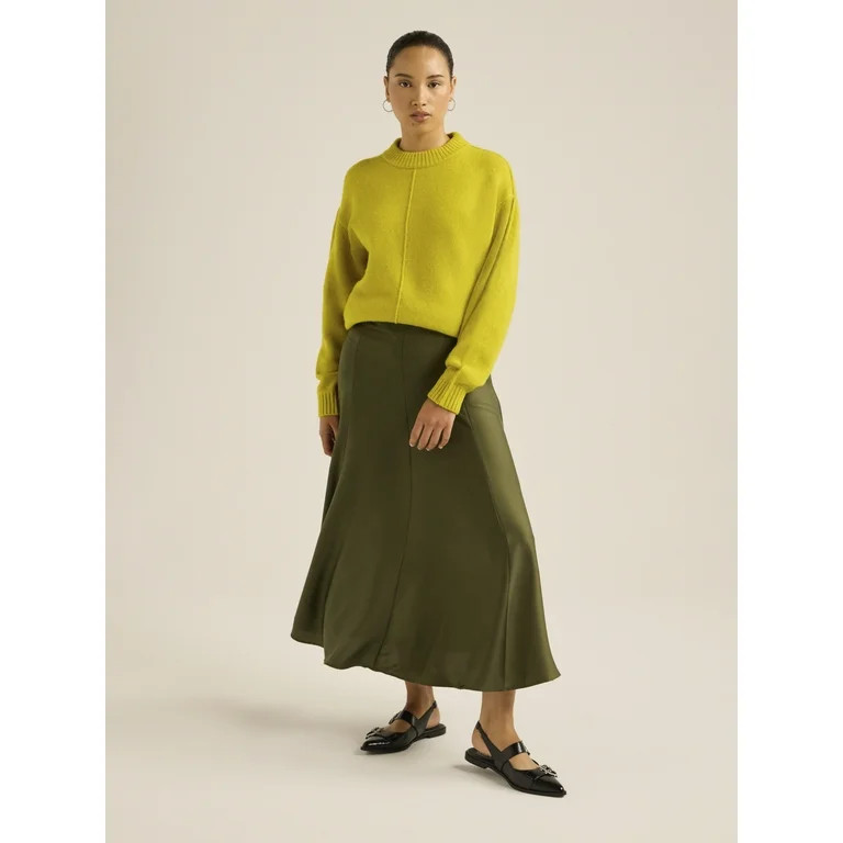 Scoop Women’s & Women's Plus Satin Maxi Skirt, Sizes XS-4X | Walmart (US)