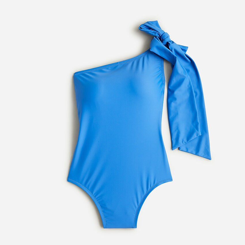 Bow one-shoulder one-piece | J. Crew US