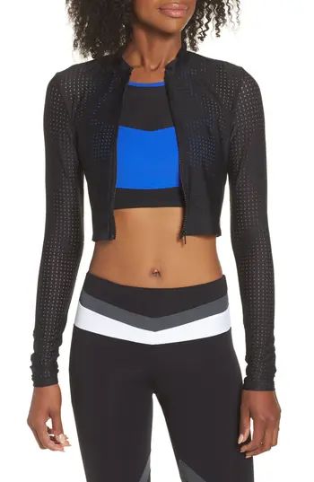 Women's Boom Boom Athletica Perforated Crop Jacket | Nordstrom