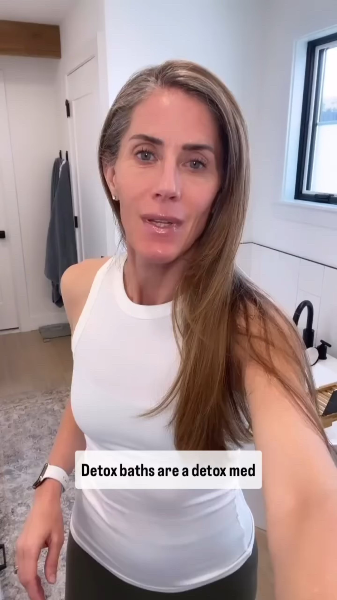 Swipe the stress (and toxins) away—one soak at a time.

This is always where I started with my clients—and myself—when beginning a gentle detox journey. Detox baths like this are a foundational first step you can ease into gradually. You control the water temperature, ingredient amounts, and overall intensity—making it ideal for even the most sensitive systems.

Here’s the exact recipe I’ve used for over a decade:

• ½ bottle Hydrogen Peroxide (Costco) – Often said to act as a carrier, enhancing ingredient interaction with the skin and supporting oxygen exposure at the surface level. ⚗️
• 1 Vitabath Vitamin C Tablet (Amazon) – Helps neutralize chlorine and chloramine in tap water, reducing oxidative stress on the skin barrier. ✨
• ½ cup Baking Soda (Costco) – Balances the water’s pH, soothes irritation, and may support the body’s natural elimination processes. 🛁
• 3–4 cups Magnesium Flakes (Fullscript or Amazon) – More bioavailable than Epsom salts and known to support muscle recovery, nervous system regulation, and restful sleep. 🧠💤
• Essential Oils (optional) – Lavender offers calming aromatherapeutic benefits. Avoid citrus oils—they can irritate the skin (learned that the hard way!) 🌿⚠️

NOTE: If you have breast implants, consider keeping bath water at or below the waist. Elevated temps may impact implant materials and increase the release of certain compounds. ❗

I always recommend taking this bath at night—it’s a science-supported way to help the body unwind and recover. 🌙

Want the full recipe + links? Drop the word BATH below and I’ll send it straight to you!

#DetoxBath
#GentleDetox
#HolisticHealthTips
#NaturalDetox
#LymphaticSupport
#WellnessRituals
#ToxinFreeLiving
#FunctionalWellness

#LTKHome #LTKBeauty #LTKActive