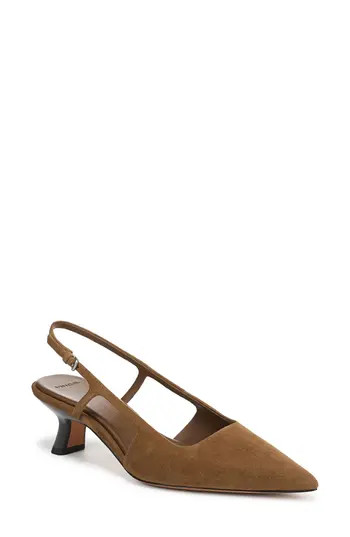 Vince Bianca Slingback Pointed Toe Pump in Elmwood at Nordstrom Rack, Size 6.5 | Nordstrom Rack