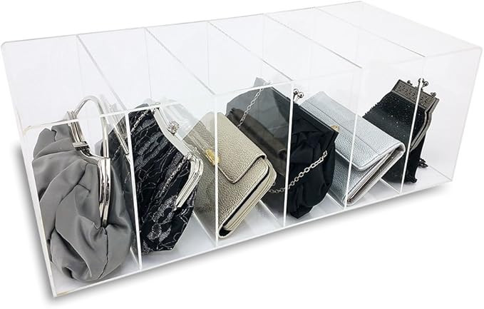 Deluxe Acrylic 6 Slot Purse Organizer | Amazon (US)