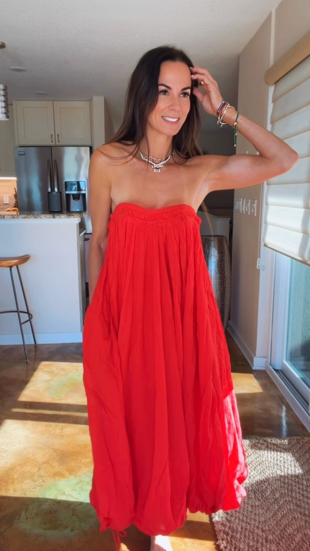 If twirling were a personality trait… ❤️💃

I don’t think I’ve ever put on a dress that made me smile this much. The color. The movement. The oversized bubble silhouette. It’s playful, dramatic, and somehow still effortless.

And here’s the part that completely shocked me…

It’s from Free People. 🤯

The fabric floats with every step, it’s ridiculously comfortable, it has pockets (because every perfect dress should), and it’s one of those pieces that instantly makes you feel like the best-dressed person in the room.

Whether you’re headed to a summer party, vacation dinner, date night, or just looking for an excuse to twirl… this is that dress.

Fair warning… compliments are guaranteed. ❤️✨

❤️ #NicoleColeeStyle #FreePeople #SummerStyle #RedDress #StyleOver40

#LTKdayinmylife #LTKgrwm #LTKootd