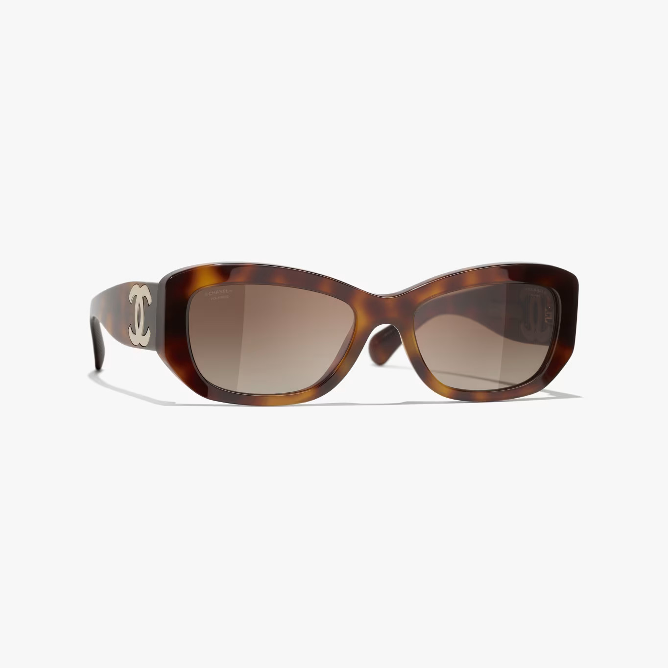 CHANEL Sunglasses: Rectangle Sunglasses, acetate — Fashion | CHANEL | Chanel, Inc. (US)