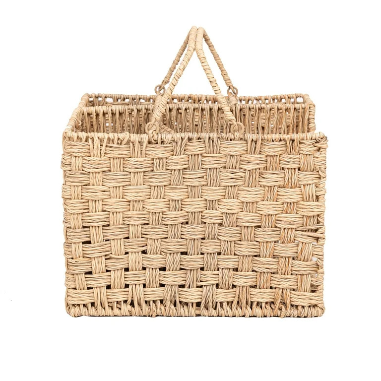 Better Homes & Gardens Resin Rattan All-in-one Serving Caddy, Beige | Walmart (US)