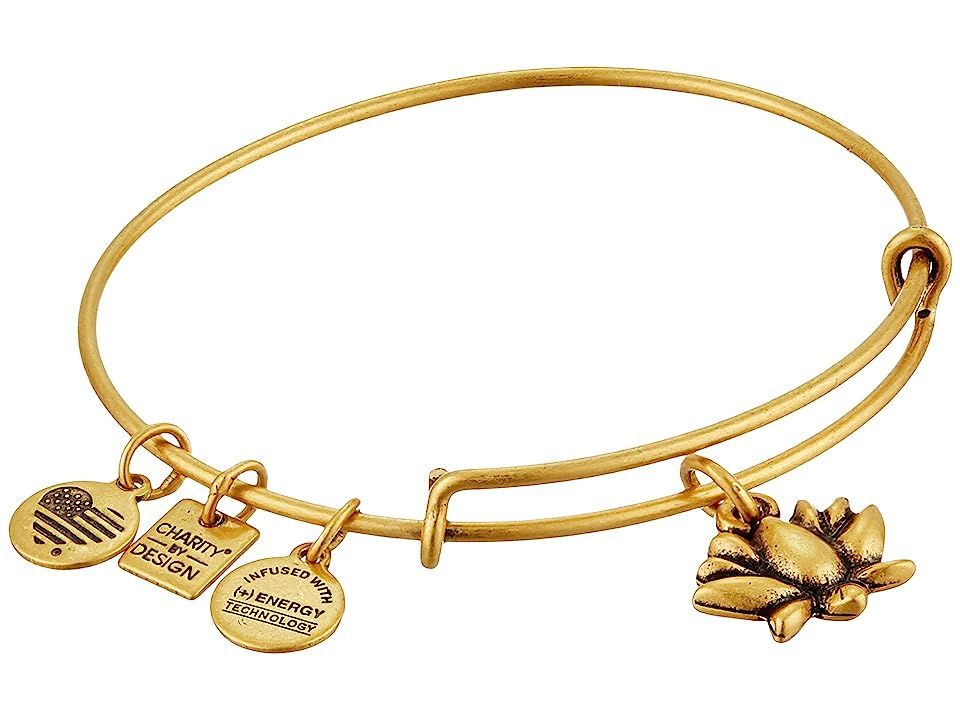Alex and Ani Charity by Design Lotus Blossom Charm Bangle (Rafaelian Gold Finish) Bracelet | Zappos