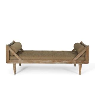 Zentner Rustic Tufted Double End Chaise Lounge by Christopher Knight Home - 65.25" L x 27.50" W x... | Bed Bath & Beyond
