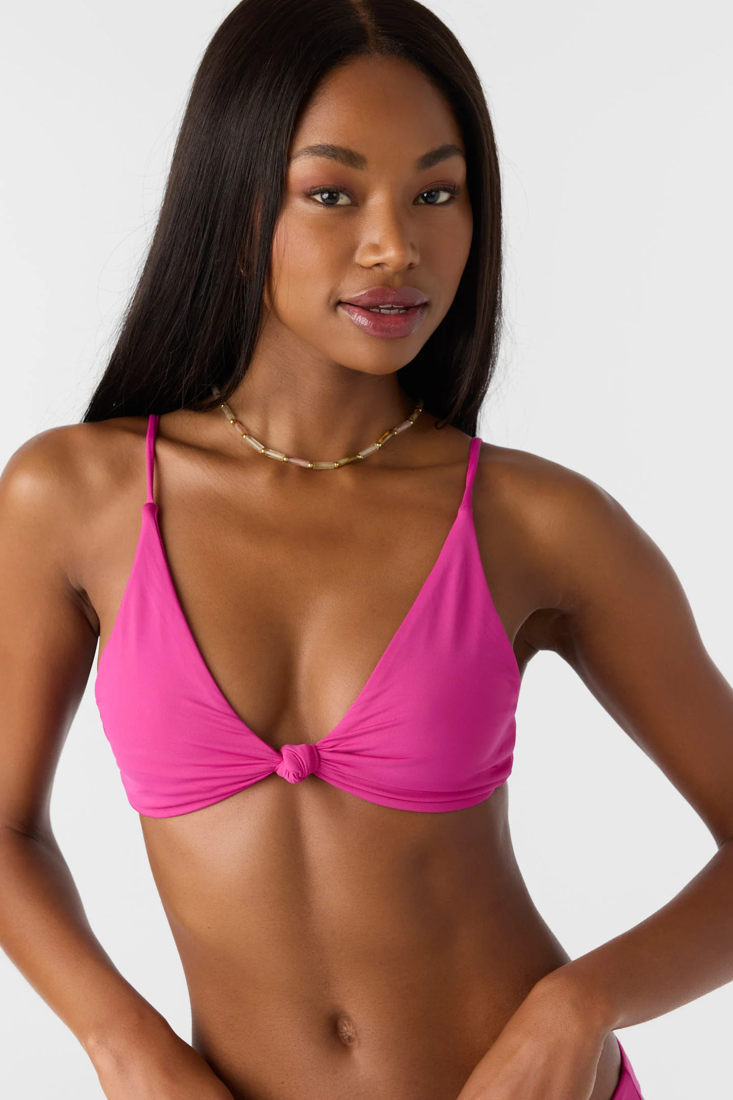 O'Neill Women's Saltwater Solids Pismo Bralette Bikini Top in Fuchsia, Size XL, Elastane/Polyamide, Best Women's Swimwear, Best Women's Swimwear | O'Neill