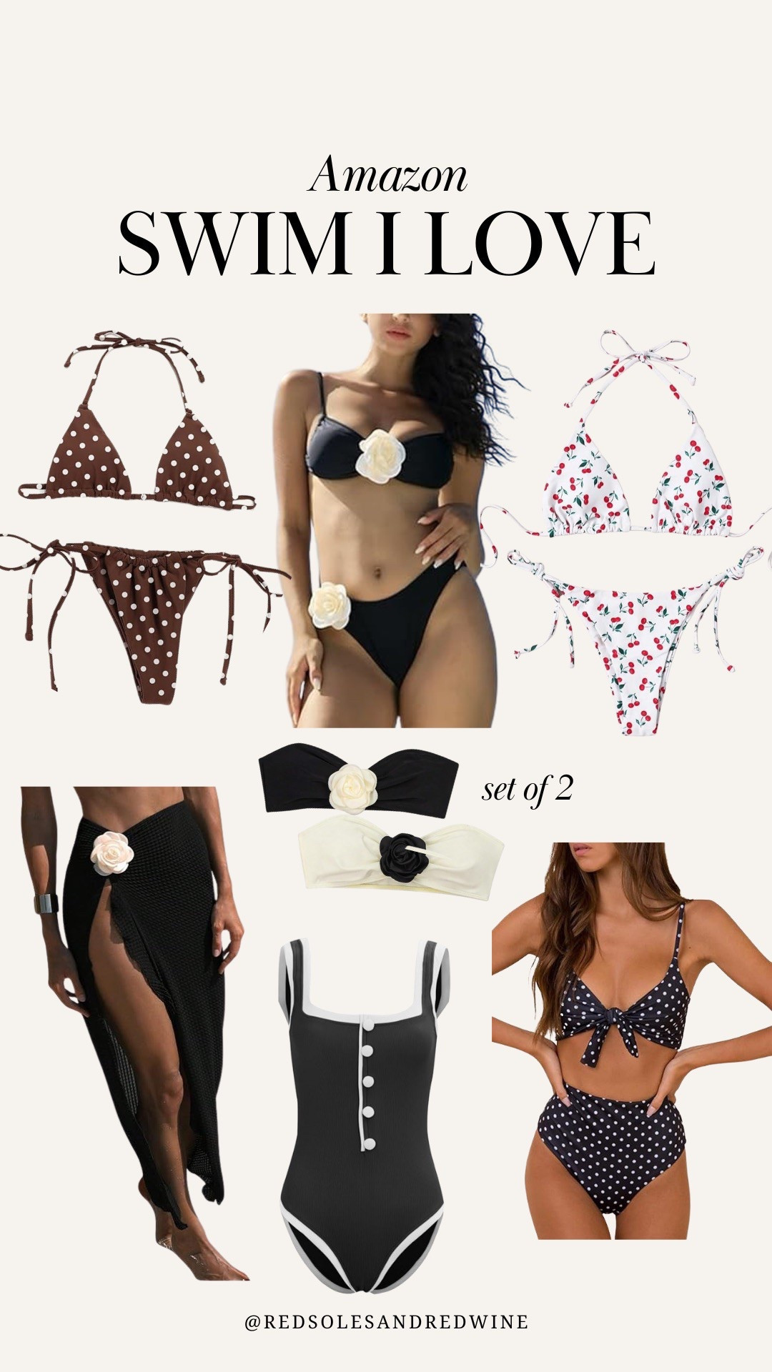 Amazon swimsuits I love! Rosette swimsuit, polka dots swimsuit, cherry bikini, bikini swimsuit, Amazon coverup 



#LTKFindsUnder100 #LTKStyleTip #LTKSwim