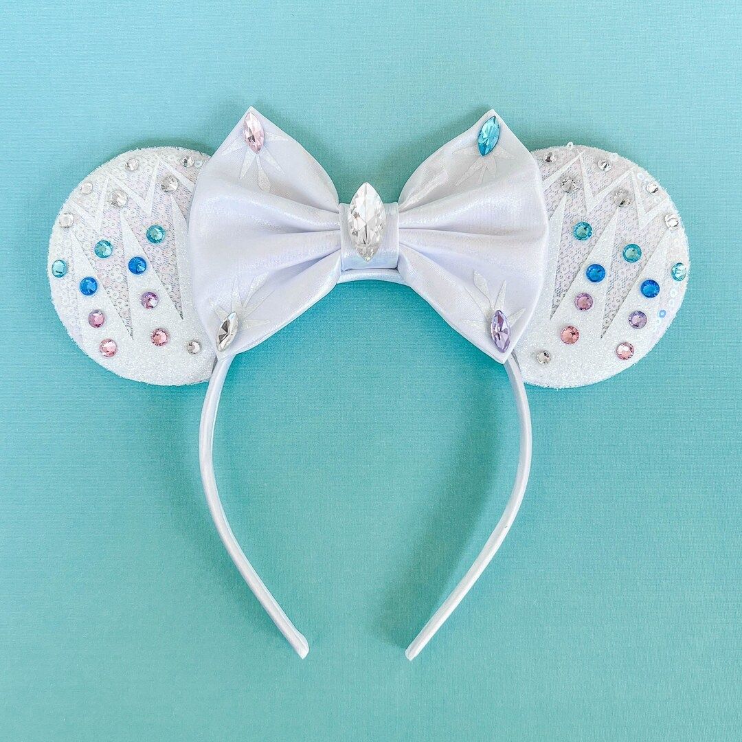 Disney Ears Elsa Dress Ears Frozen Ears Elsa Mickey Ears - Etsy | Etsy (US)