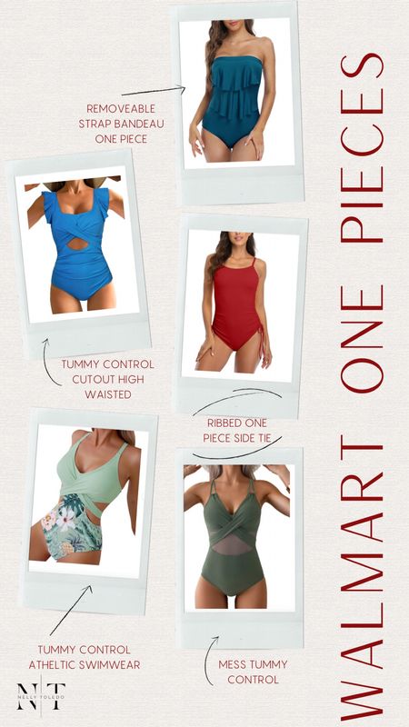 One piece bathing suits from Walmart. Shop my picks  

#LTKStyleTip #LTKU #LTKSwim