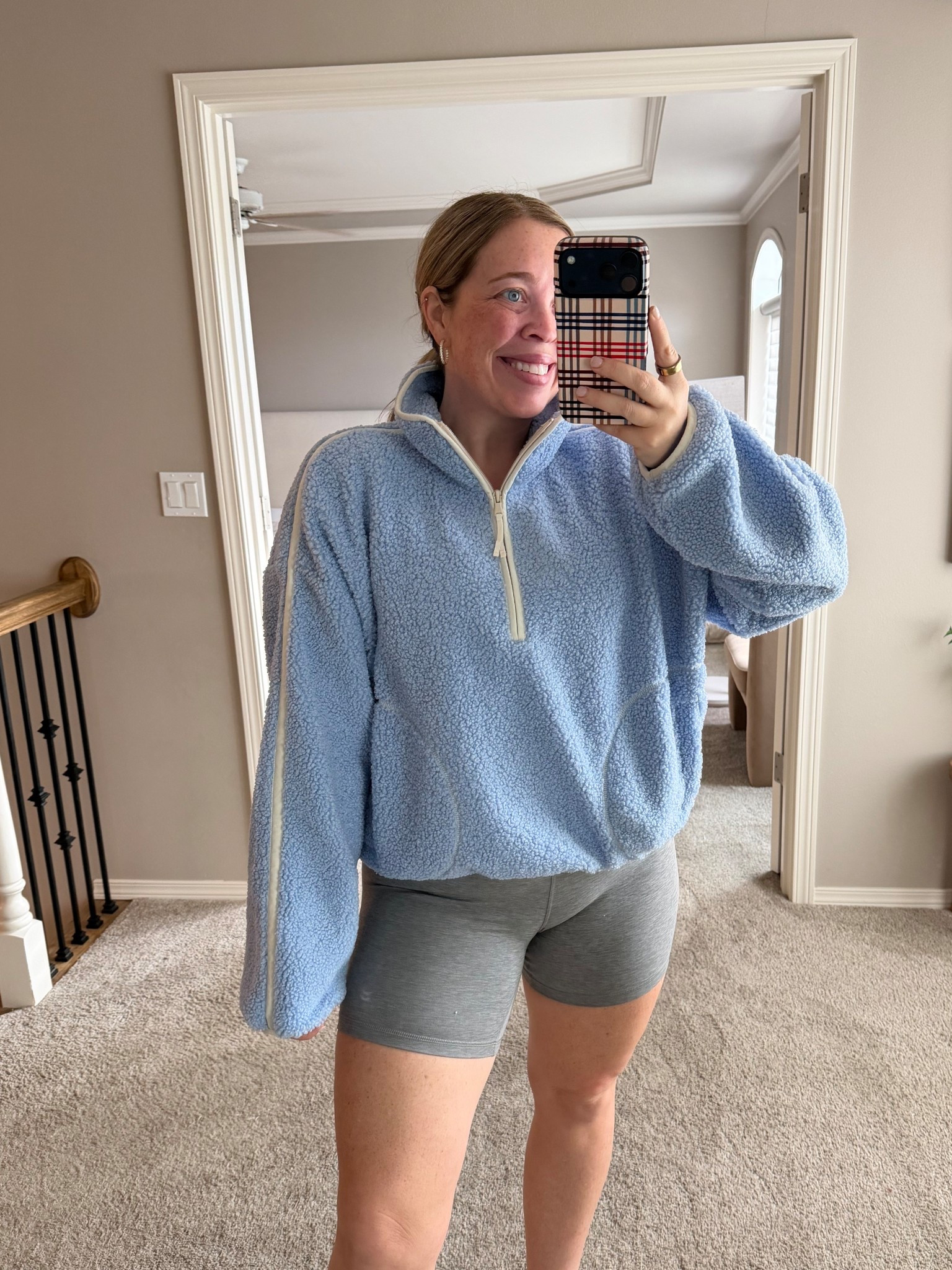 My Old Navy fleece is 50% off today! $25 comes and lots of colors. I’m wearing my true size large