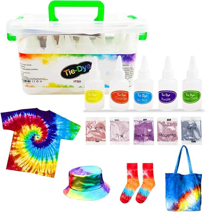 DIY Tie Dye Kit for Kids, Girls, Boys, Women, Men, Adults Arts and Crafts with Box Color Set, Tab... | Amazon (US)