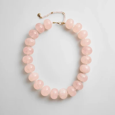 Joan Semi-Precious Necklace - Rose Quartz | BaubleBar