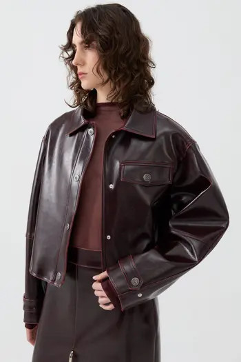 Nocturne Faux Leather Cropped Jacket | Nordstrom | Nordstrom