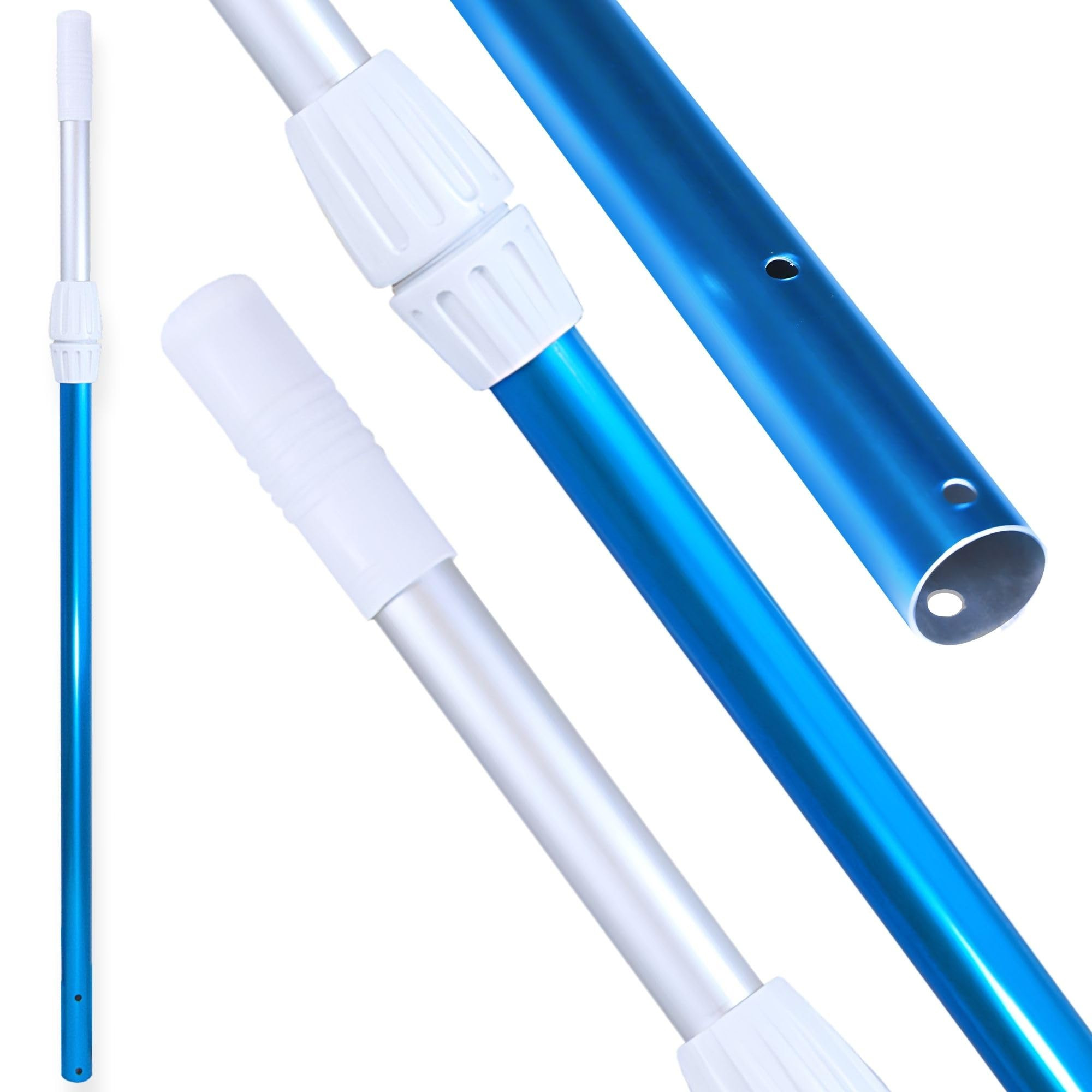 SWIMLINE HYDROTOOLS 8351 2-Piece Telescopic Pole 6 To 12 Feet Adjustable Telepole For Swimming Pool Cleaning Skimmer Nets Vacuum Heads & Brushes Step-Up Anodized Aluminum W/ Strong Grip & Lock | Amazon (US)