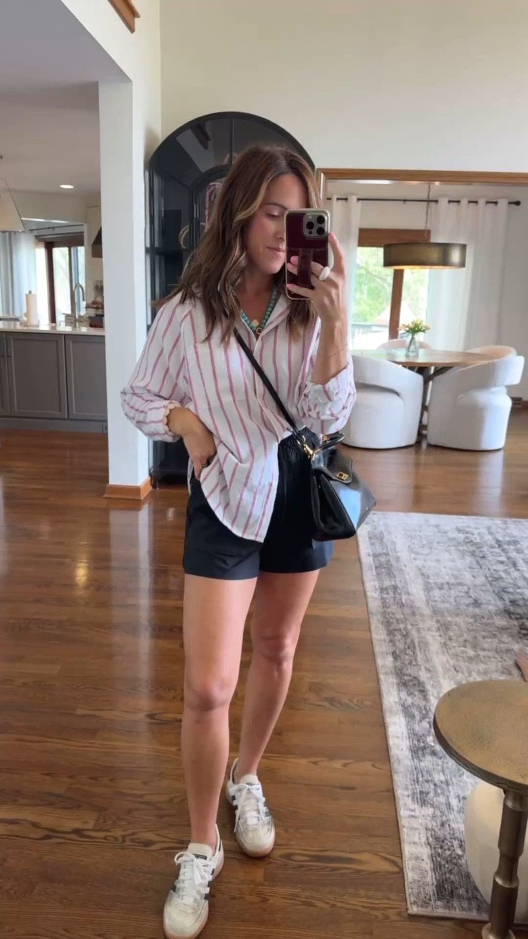 Sports mom/Athleisure style idea. 
Add a sneaker and a lightweight short. 
XS shorts
S top
Sneakers down  full size

#LTKmomlife #LTKSeasonal #LTKootd