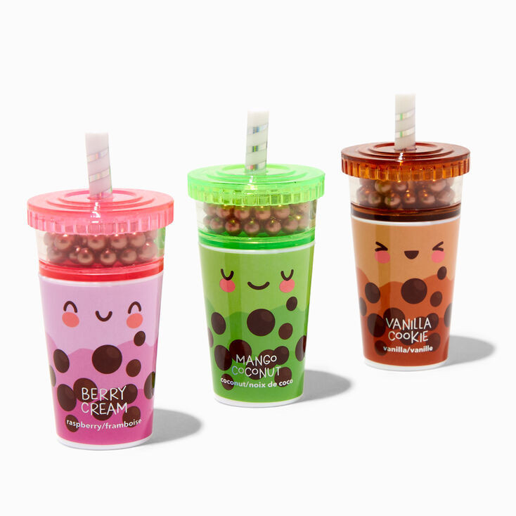 Boba Tea Shaker Lip Balm Set - 3 Pack | Claire's (US)