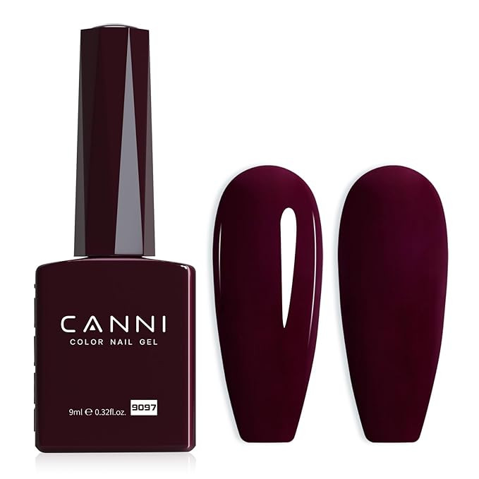 CANNI Dark Red Gel Nail Polish, 1Pcs Burgundy Red Gel Polish Deep Red Color Nail Polish Gel High ... | Amazon (US)