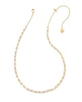 Juliette Gold Strand Necklace in White Crystal | Kendra Scott