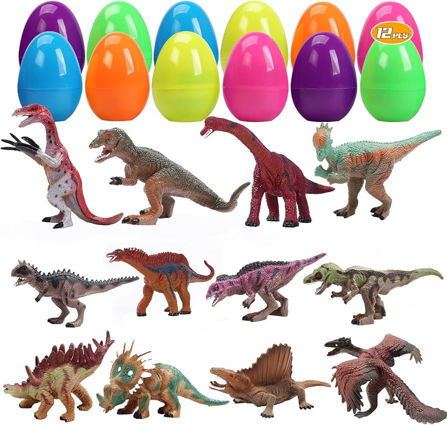 CUTE STONE 12 Pack Dinosaur Figure Toys, Dino Toys for Kids, Dinosaur Party Favors for Toddle, Bo... | Amazon (US)