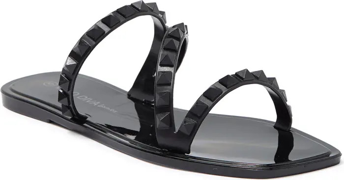 WILD DIVA LOUNGE Jacee Studded Slide Sandal | Nordstromrack | Nordstrom Rack