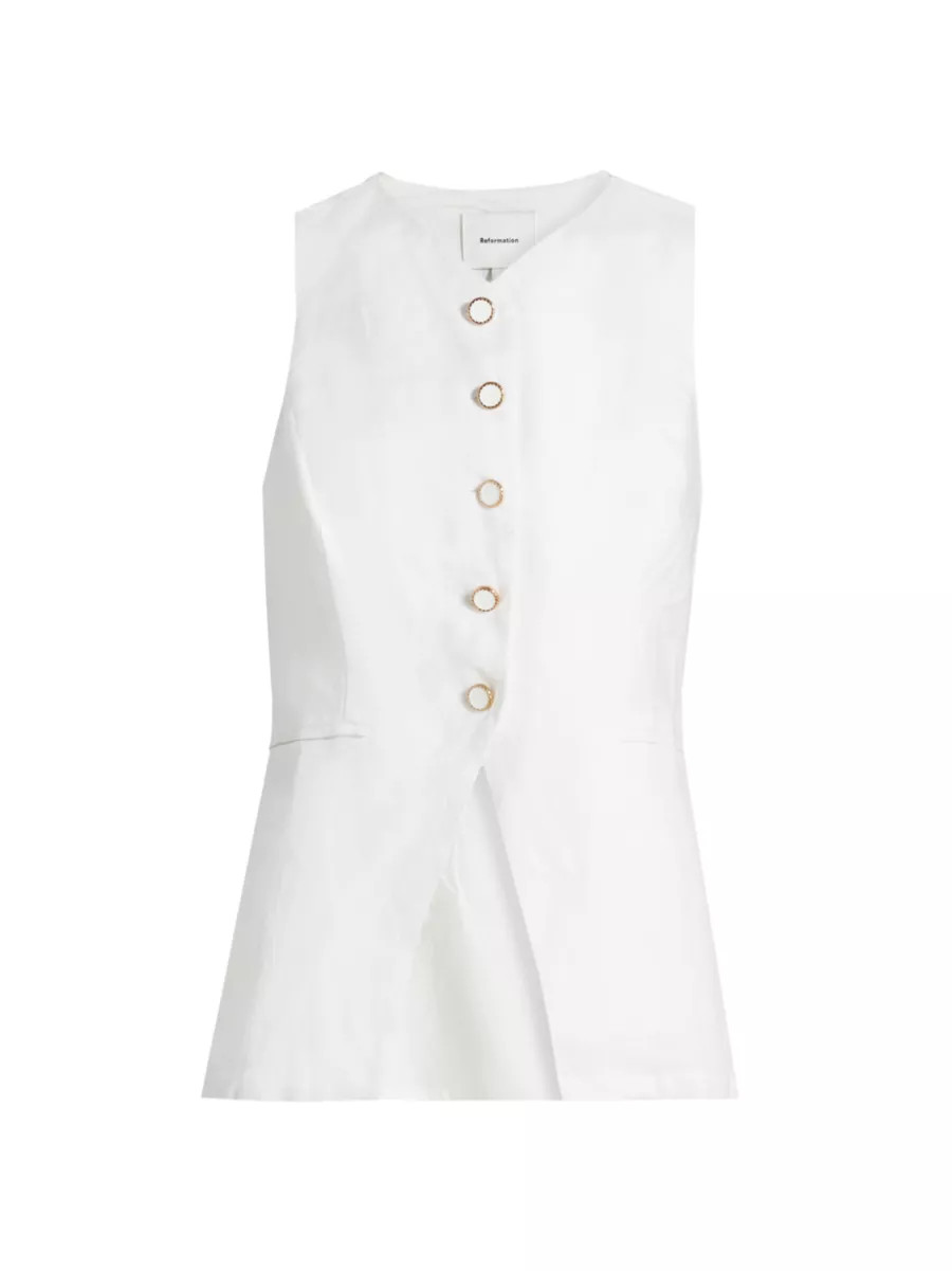 Aspen Linen Top | Saks Fifth Avenue