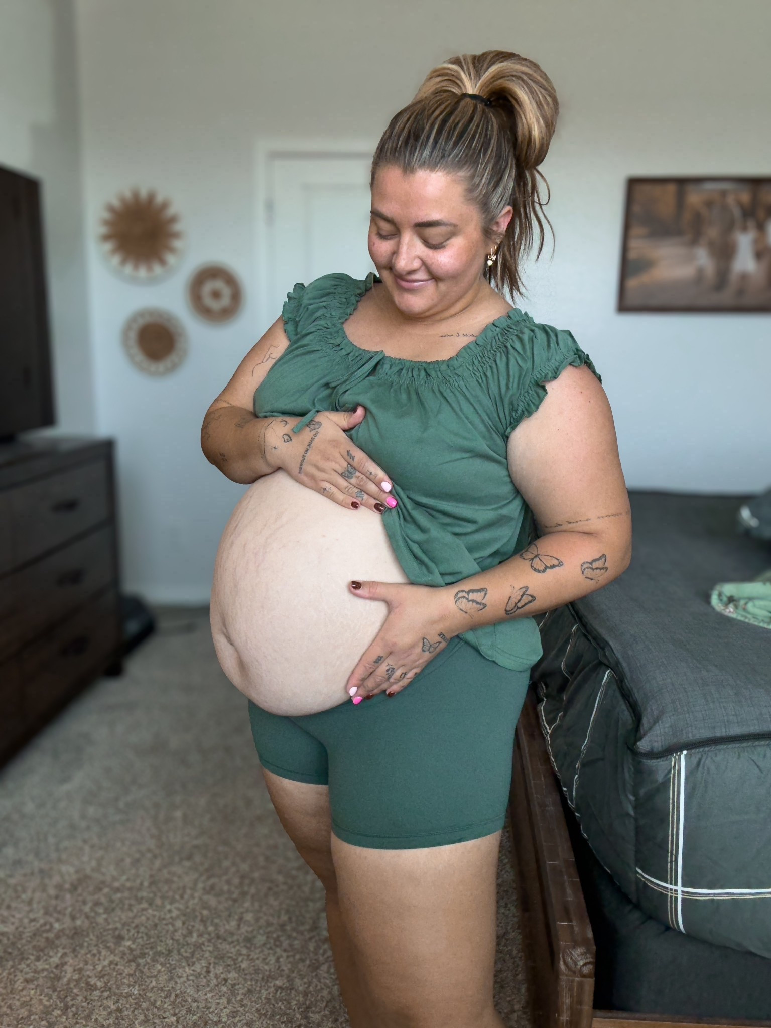 24 weeks pregnant 🫶🏼 Wearing a XL with both!! 

#LTKMidsize #LTKFindsUnder50 #LTKStyleTip