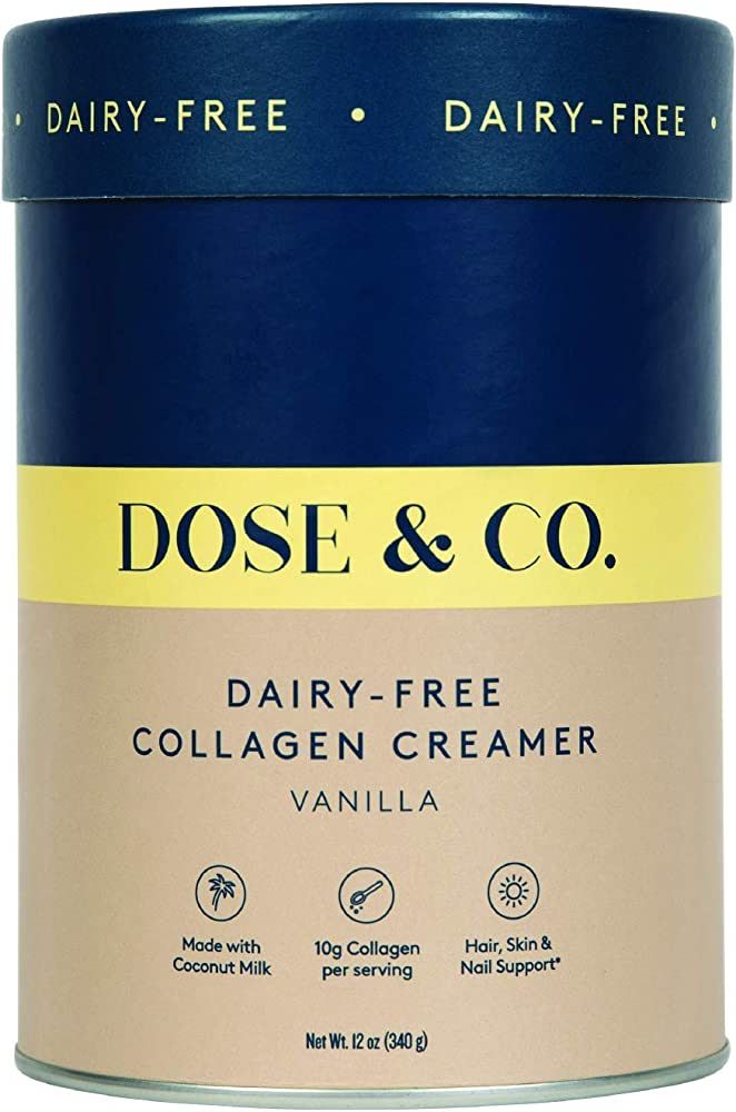 Dose & Co Collagen Creamer Dairy Free (Vanilla) 12oz (340g) – Non-GMO, Dairy Free, Gluten Free,... | Amazon (US)