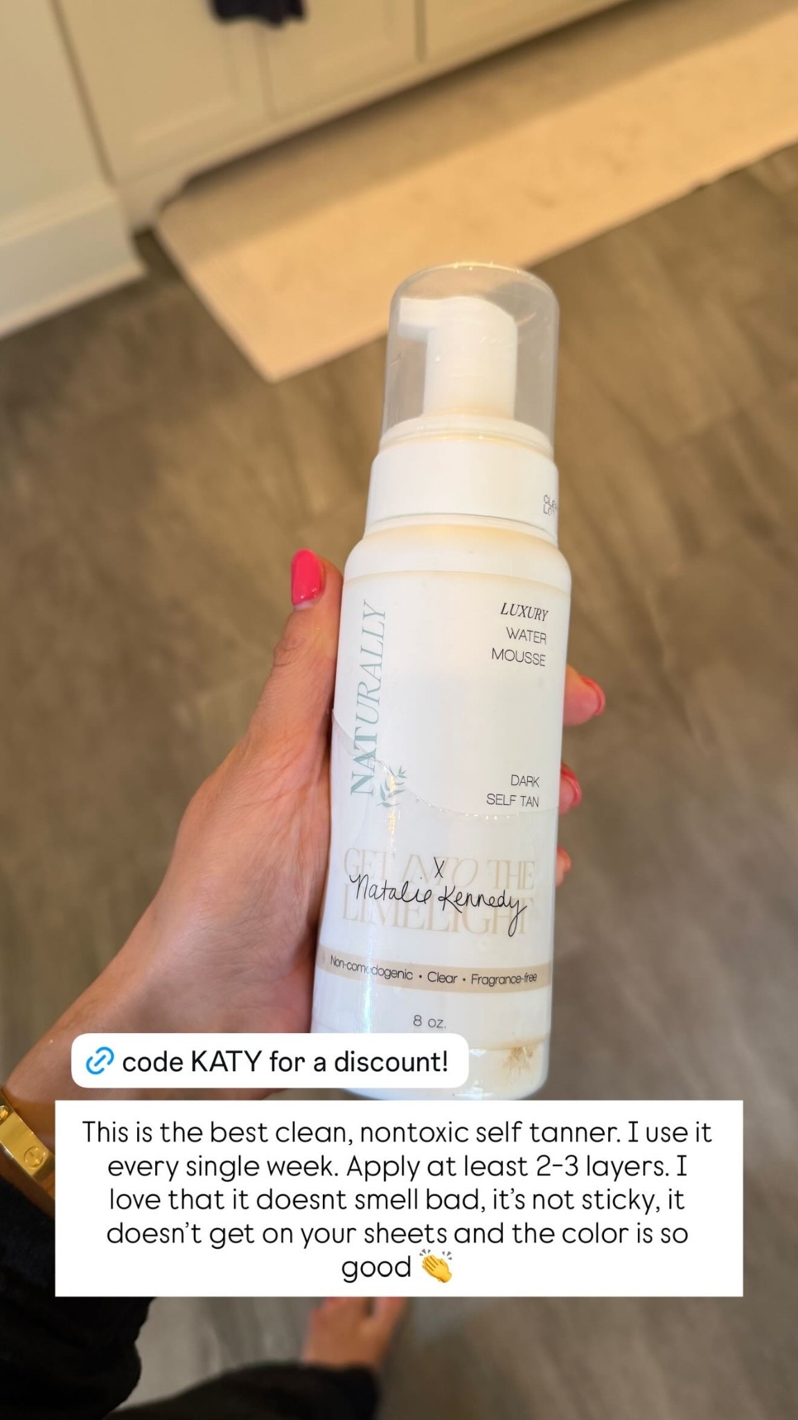 This is the best clean, nontoxic self tanner. I use it every single week. Apply at least 2-3 layers. I love that it doesnt smell bad, it’s not sticky, it doesn’t get on your sheets and the color is so good 👏 

#LTKBeauty