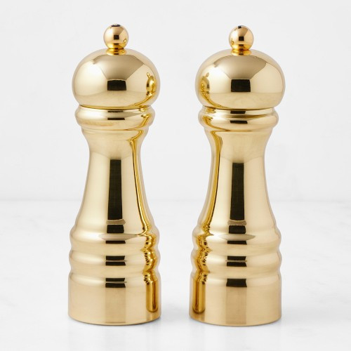 Williams Sonoma Brass Salt and Pepper Mills Set | Williams-Sonoma