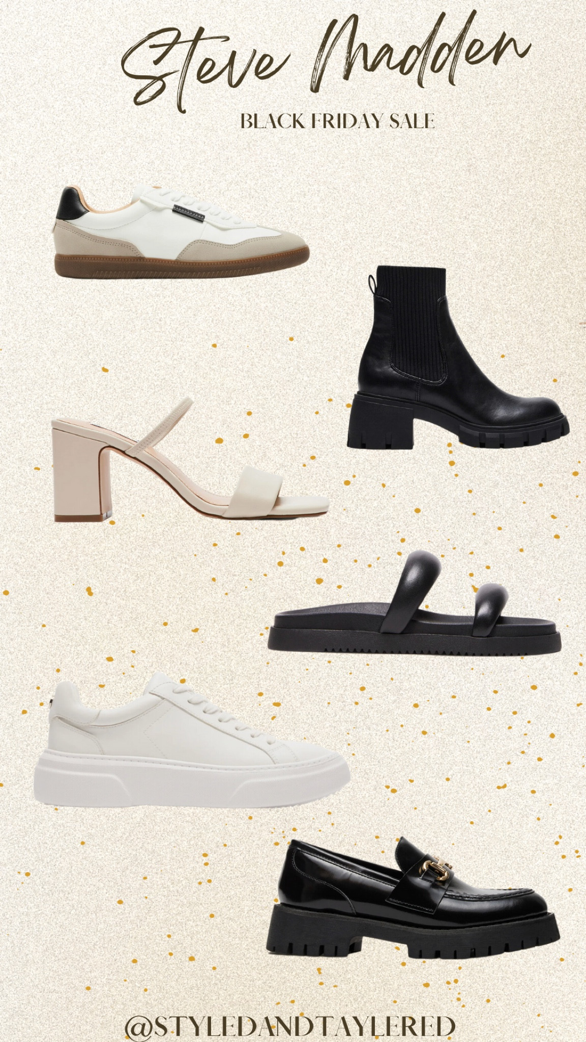 Steve Madden Black Friday deal - 30% off with code: FRIDAY 

Shoes 
Sneakers 
Boots

#LTKfindsunder100 #LTKCyberWeek #LTKshoecrush