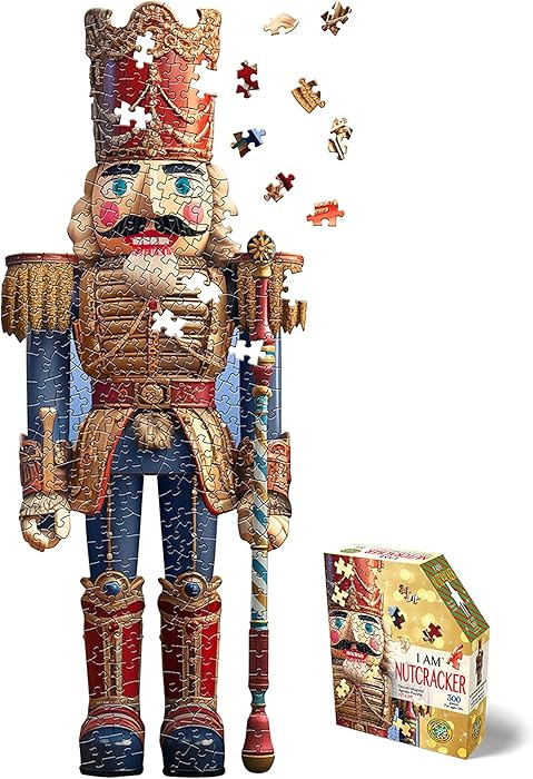 Madd Capp: I Am Nutcracker - 300 Piece Puzzle - Holiday Decor-Shaped Jigsaw, 12x29 Finished Size,... | Amazon (US)