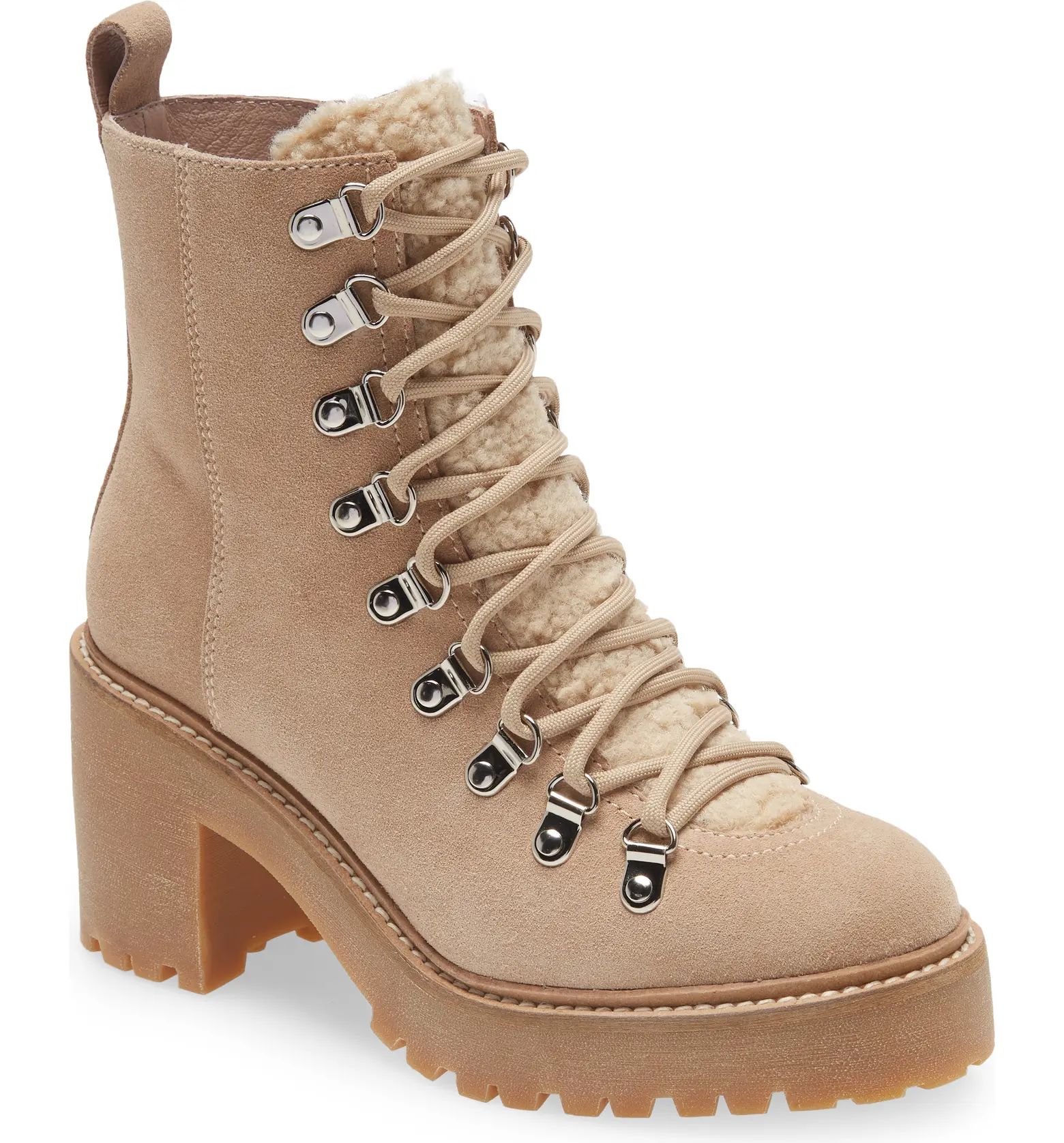 What Faux Fur Trim Lace-Up Boot | Nordstrom