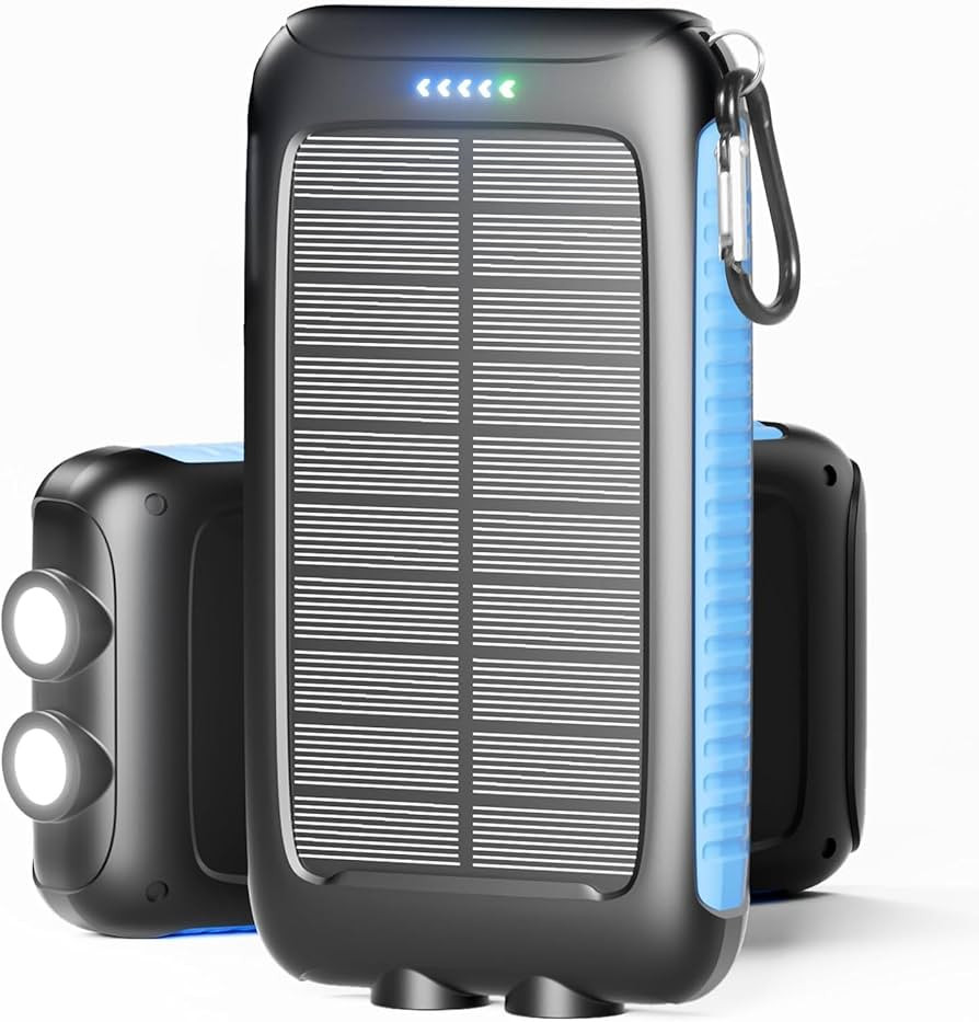 Solar Charger Power Bank 49800mAh Portable 15W Fast Charging Power Bank with QC3.0 USB-C & Dual U... | Amazon (US)