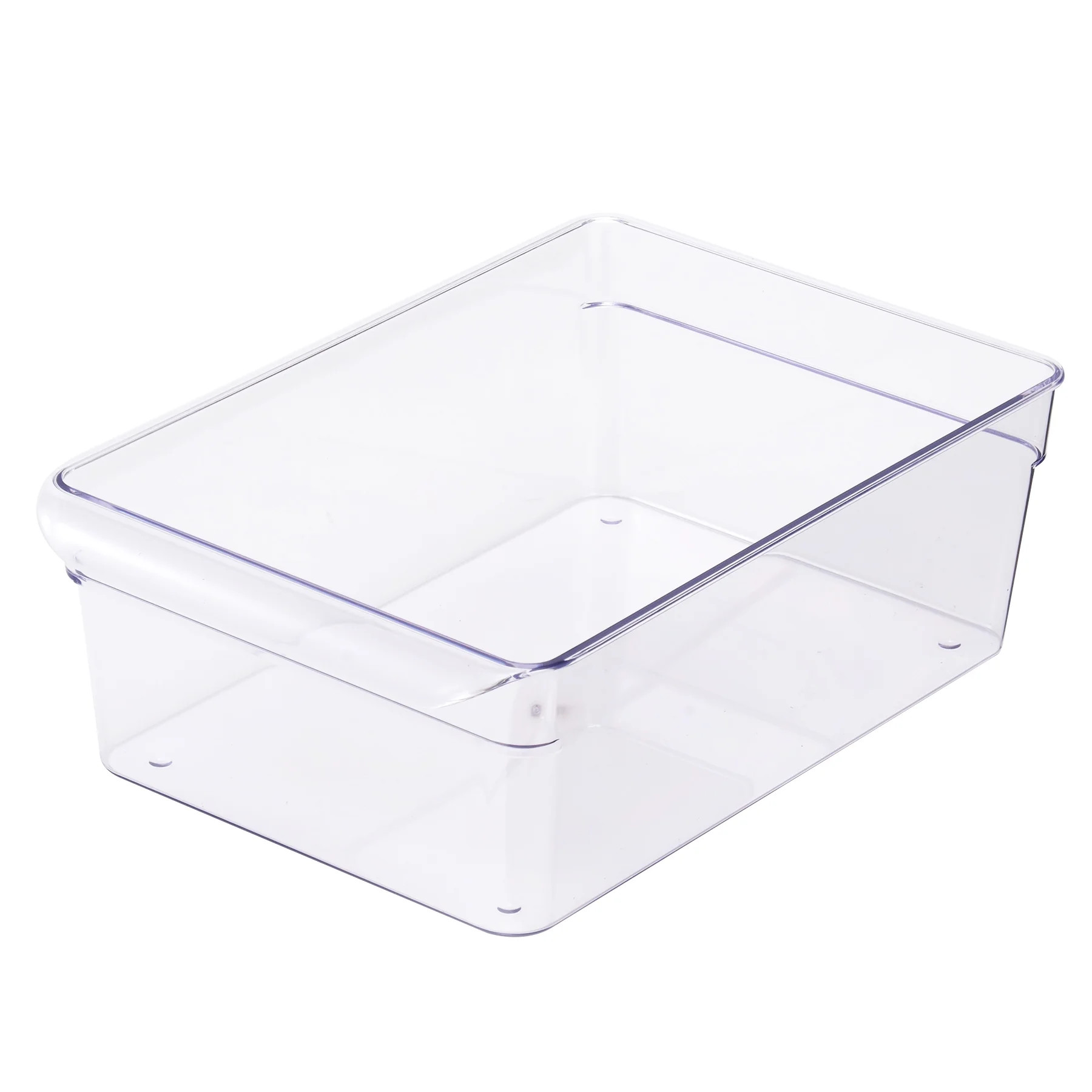 Mainstays Large Fridge Bin, 12x8x4 inches, Clear Plastic | Walmart (US)