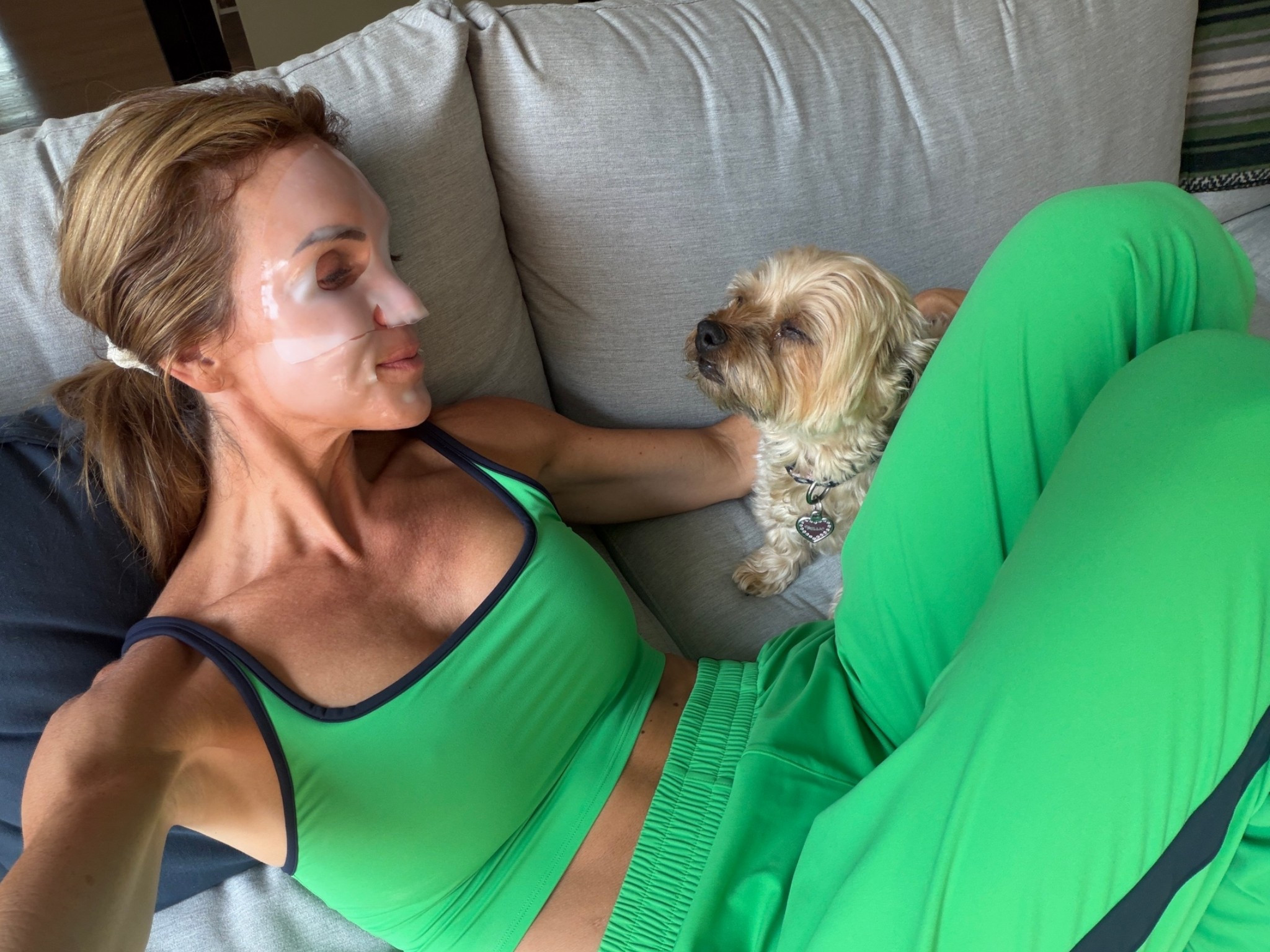 The coziest track suit set! 

Top: S
Pants: S

All while wearing a plumping, collagen face mask!

#LTKfitnessgoals #LTKootd #LTKActive