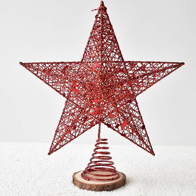 10” Christmas Tree Topper Star Tree-top Star Christmas Tree Decoration Indoor Party Home Decora... | Amazon (US)