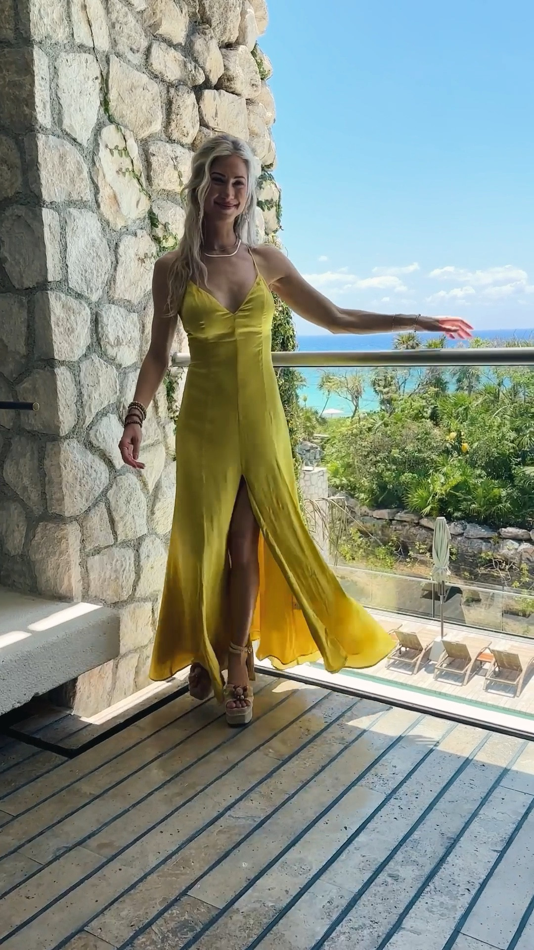 Revolve yellow maxi gown. Pearl earrings. And comfortable platform heels 

#LTKshoecrush #LTKwedding #LTKstyletip