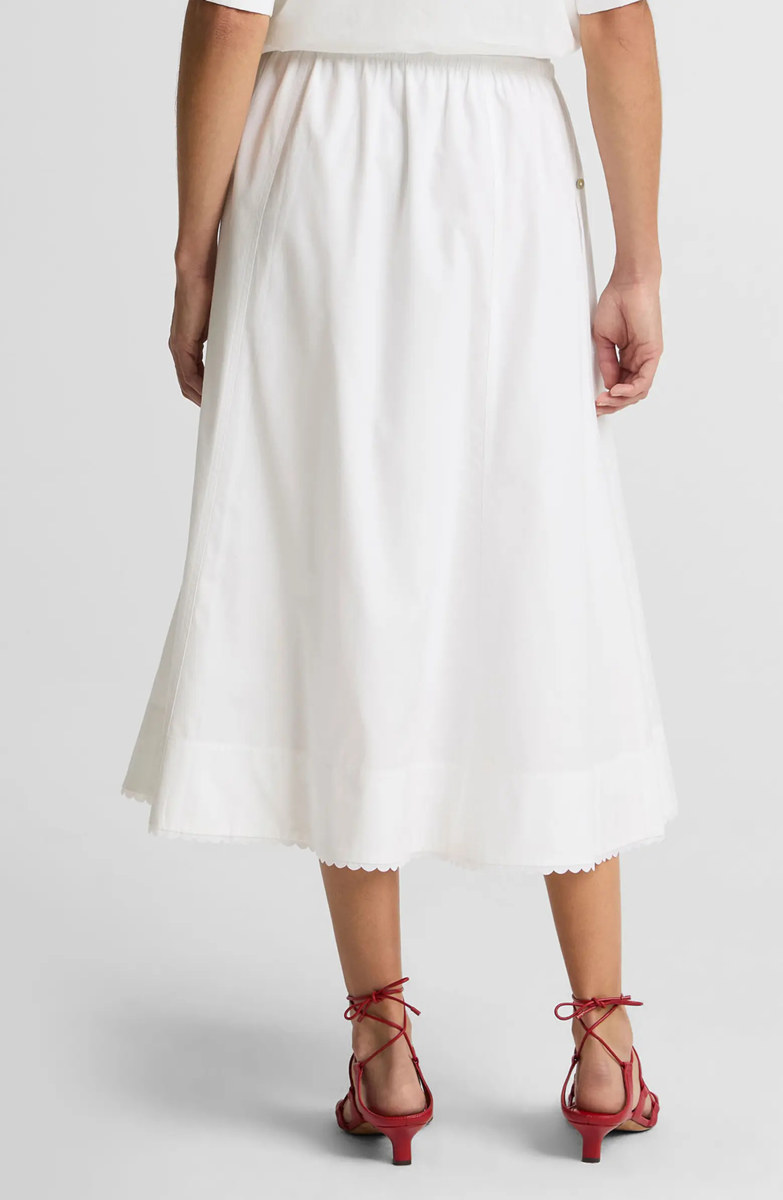 Scalloped Cotton Maxi Skirt | Nordstrom