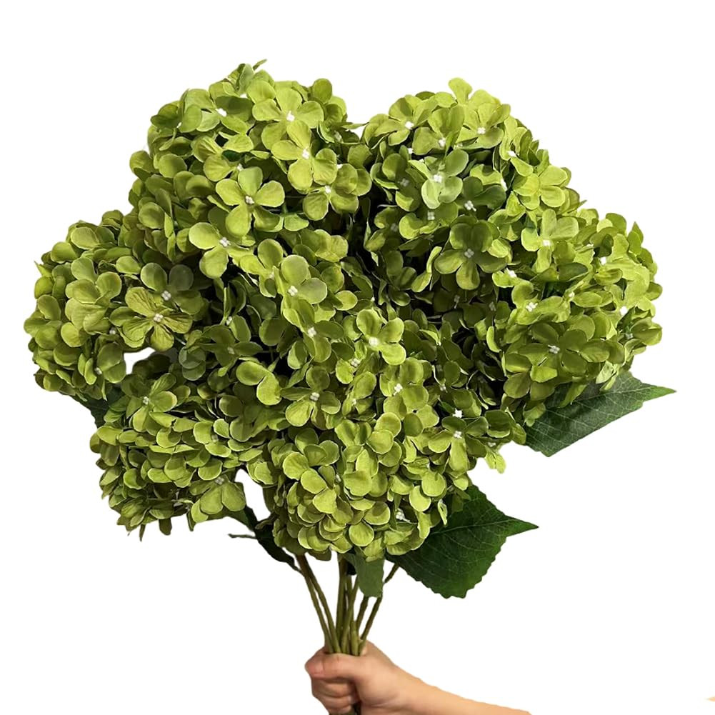 8 Pcs Large Hydrangea Artificial Flowers 27.5 inches Realistic Single Long Stem Full Faux Silk Hy... | Amazon (US)