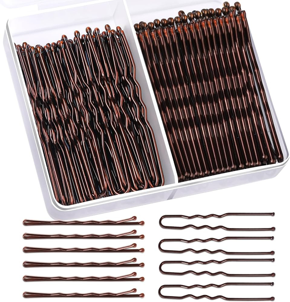 Teenitor 100Pcs Bobby Pins Bobby Pins for Women, Brown Bobby pins Hair Pins, Hair Pins for Women ... | Amazon (US)