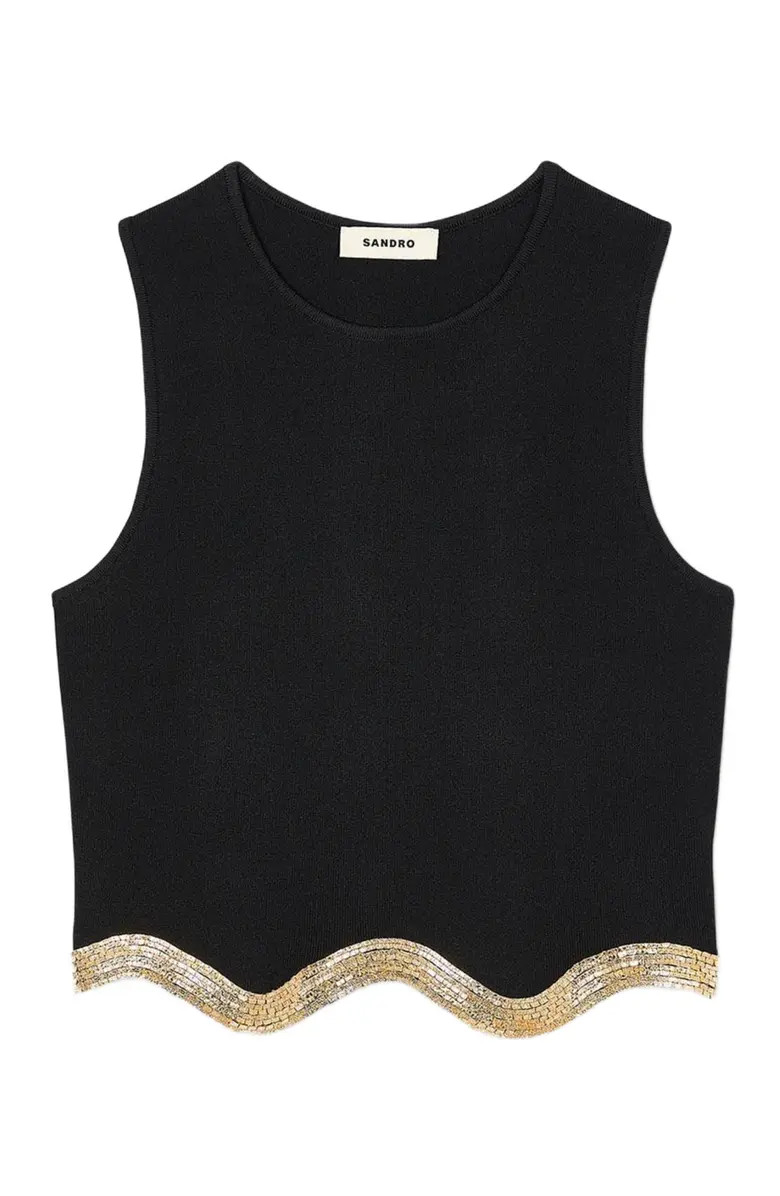 Cropped sweater with chain detail | Nordstrom