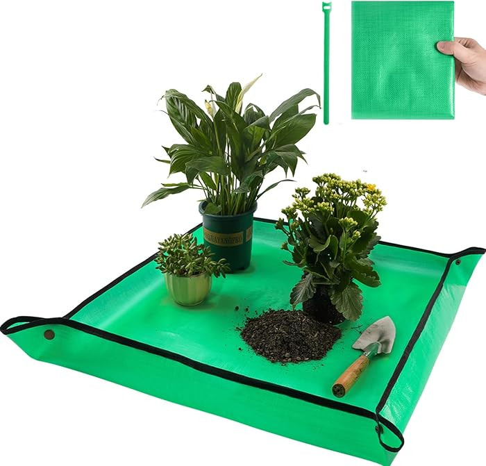 Repotting Mat for Indoor Plant Transplanting Control Mess, 26.8"X26.8" Waterproof Succulent Potti... | Amazon (US)