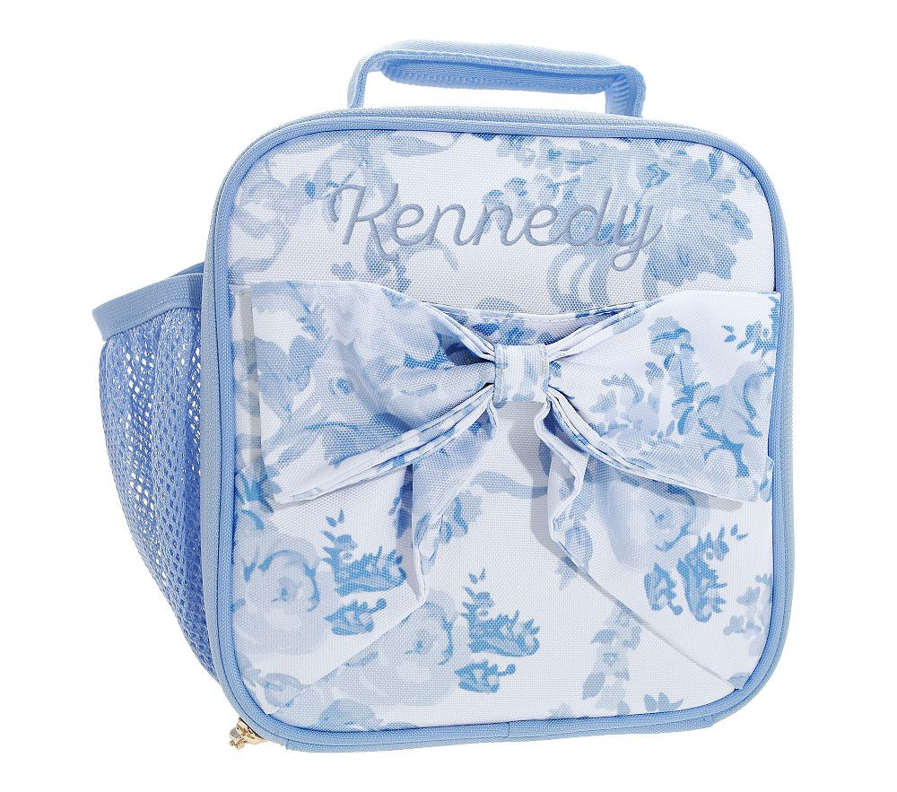 Mackenzie LoveShackFancy Blue Damask Lunch Box | Pottery Barn Kids